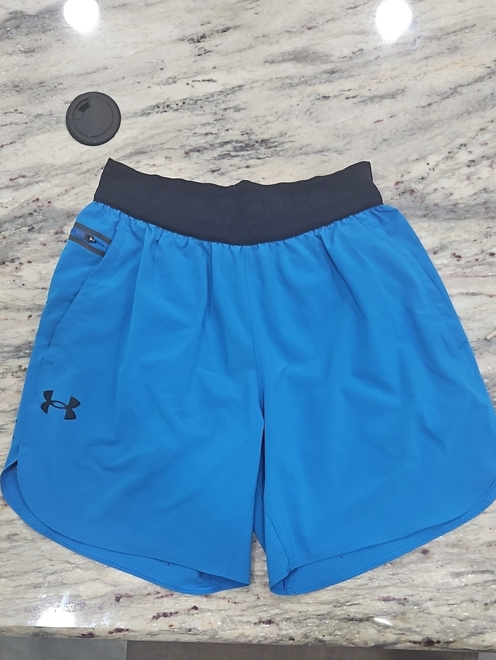 Under Armour Bright Blue Shorts with Black Waistband